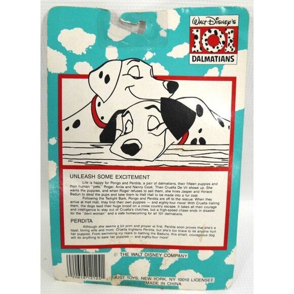 BENDEMS Disney 101 Dalmatians PERDITA 5" tall bendable dog JUSTOYS, NEW PKG DMG - Picture 3 of 3